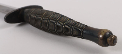 WW2 British Ribbed & Beaded Private Purchase Commando Knife Attributed to Lance Corporal Sidney Dann No3 Troop 6 Commando - 12