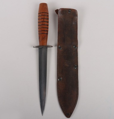 3rd Pattern Fairbairn Sykes FS Wooden Hilt Commando Knife, - 2