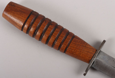 3rd Pattern Fairbairn Sykes FS Wooden Hilt Commando Knife, - 5