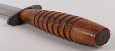 3rd Pattern Fairbairn Sykes FS Wooden Hilt Commando Knife, - 7