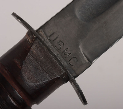 WW2 USMC KA-BAR Fighting Knife by Olean NY - 9