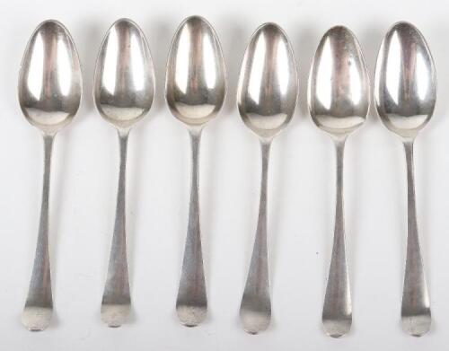 A rare set of six ‘picture back’ teaspoons, circa 1770,