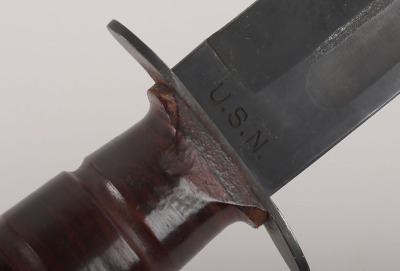 Scarce WW2 USN Fighting Knife by Camillus, NY - 9