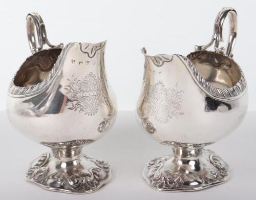 A pair of Georgian sauceboats, London 1765