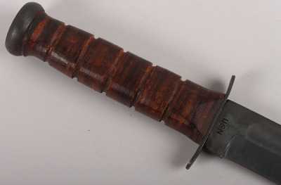 WW2 USN KA-BAR Fighting Knife by Olean, NY - 8