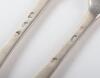 A pair of George I three prong table forks, London 1725/26 - 4