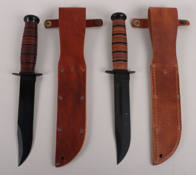 2x Modern Issue KA-BAR USMC & US Navy Fighting Knives - 2