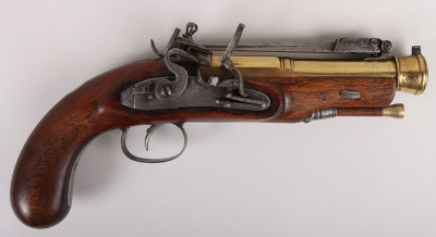 Flintlock Blunderbuss Pistol with Sprung Bayonet