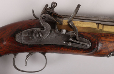 Flintlock Blunderbuss Pistol with Sprung Bayonet - 2