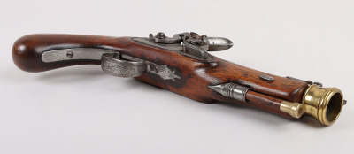 Flintlock Blunderbuss Pistol with Sprung Bayonet - 4