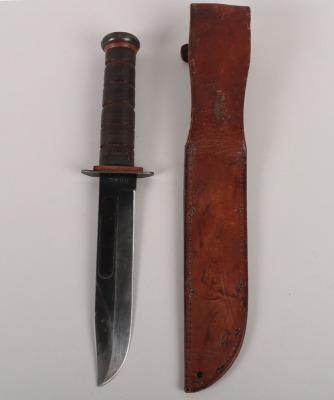 Scarce WW2 USMC KA-BAR Fighting Knife by Robeson Shuredge - 2