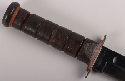 Scarce WW2 USMC KA-BAR Fighting Knife by Robeson Shuredge - 7