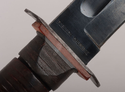 Scarce WW2 USMC KA-BAR Fighting Knife by Robeson Shuredge - 8