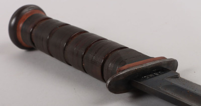 Scarce WW2 USMC KA-BAR Fighting Knife by Robeson Shuredge - 11