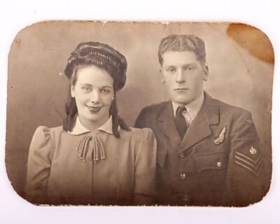 Photograph of Sergeant Stephen Burns, 617 Squadron, RAF, Part of the Crew of P/O Geoffrey Rice on the famous ‘Dam Busters’ Raid, Operation Chastise 16th / 17th May 1943