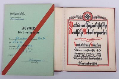 Third Reich NSDAP Party Book to SA-Blockleiter Fritz Glinka - 12