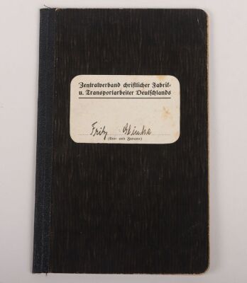 Third Reich NSDAP Party Book to SA-Blockleiter Fritz Glinka - 15