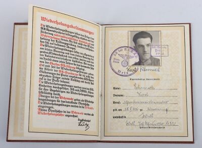 Third Reich Polizei Document Grouping to Meister in der Gendarmerie K. Schmidt - 11