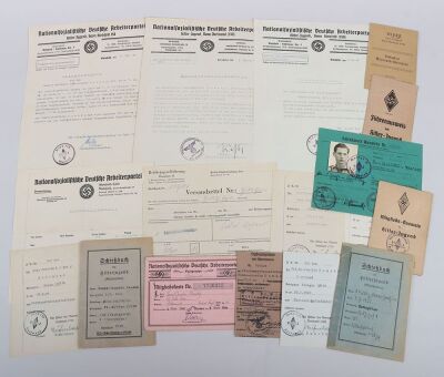 Large Hitler Youth Paperwork Grouping to Hans-Joachim Kowsky, HJ, NCO, NSDAP member 10741 - 2