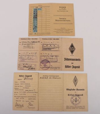 Large Hitler Youth Paperwork Grouping to Hans-Joachim Kowsky, HJ, NCO, NSDAP member 10741 - 11