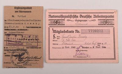 Large Hitler Youth Paperwork Grouping to Hans-Joachim Kowsky, HJ, NCO, NSDAP member 10741 - 12