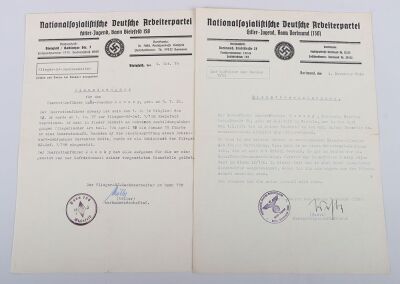 Large Hitler Youth Paperwork Grouping to Hans-Joachim Kowsky, HJ, NCO, NSDAP member 10741 - 15