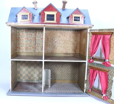 A Moritz Gottschalk blue roof dolls house, German circa 1905, - 2