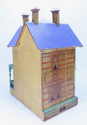 A good Moritz Gottschalk model 3582 blue roof Dolls House, German circa 1902, - 4