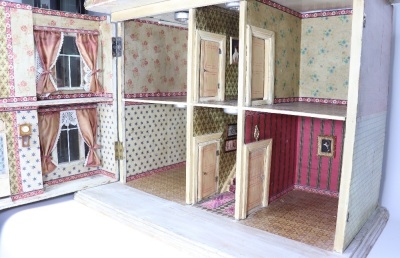 An impressive Christian Hacker painted wooden Dolls House, German 1890s, - 3