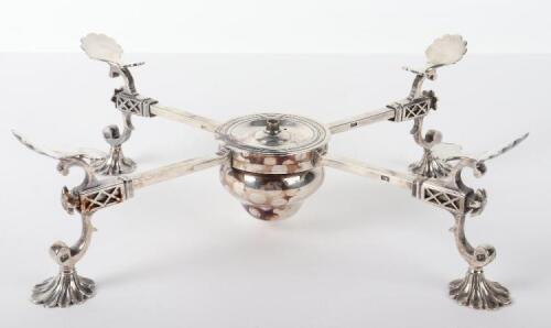 A good silver dish cross, Edward Aldridge, 1780