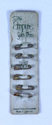 A rare replica set of Safety Pins as made for Queen Mary’s Dolls House by George Goodman Ltd, Birmingham, 1924,