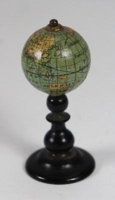 Miniature Dolls House globe on stand, 1880s, - 2