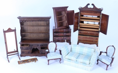 Collection of 1/12th scale Tarbena and other Dolls House furniture, - 2