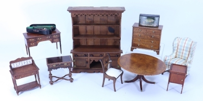 Collection of 1/12th scale Tarbena and other Dolls House furniture,