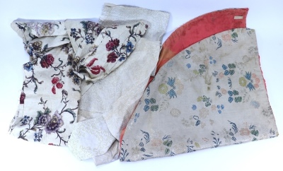 Assortment of early fabric pieces, 18th/19th century, - 2