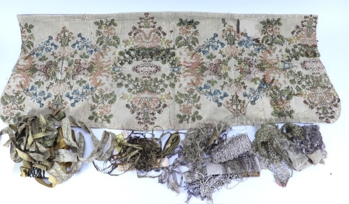 Assortment of early fabric pieces, 18th/19th century,