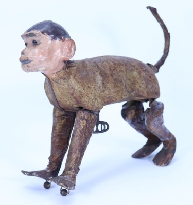 A rare Roullet and Decamps Monkey mechanical toy, French circa 1900,