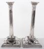 A pair of large George II candlesticks, London 1756 - 5