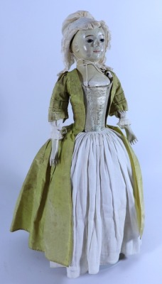 ‘Miss Penelope’ an important early English carved wooden doll with provenance, circa 1720, - 4