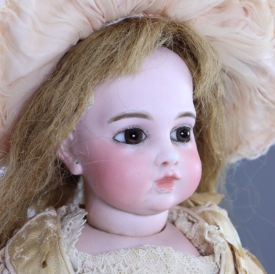 *A Leon Casimer Bru circle dot bisque head Bebe doll, French circa 1880, - 3