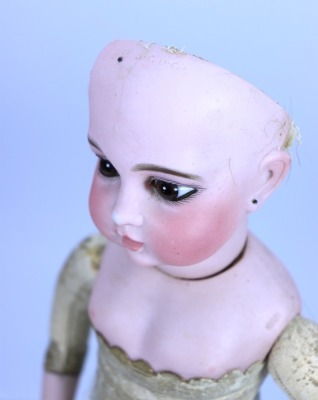 *A Leon Casimer Bru circle dot bisque head Bebe doll, French circa 1880, - 7