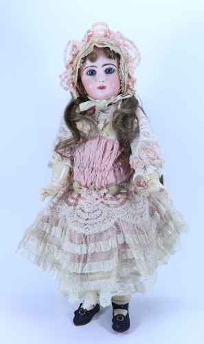 A Rabery & Delphieu ‘L’Intrepide’ walking bisque head bebe doll, French circa 1890,