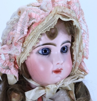 A Rabery & Delphieu ‘L’Intrepide’ walking bisque head bebe doll, French circa 1890, - 2