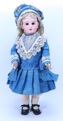 A Tete Jumeau bisque head Bebe doll, size 11, French circa 1885,