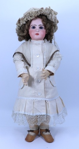 A Depose Tete Jumeau bisque head Bebe doll, size 11, French circa 1890,