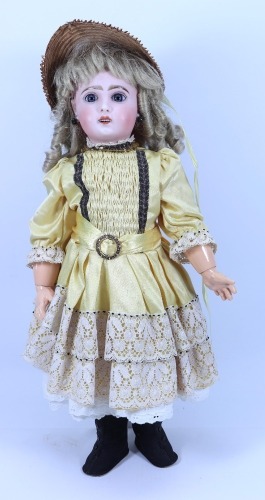 A Tete Jumeau bisque head Bebe doll, French circa 1900,