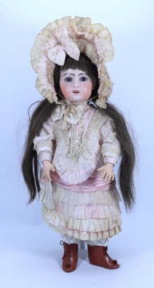 A Tete Jumeau bisque head Bebe doll, size 10, French circa 1900,