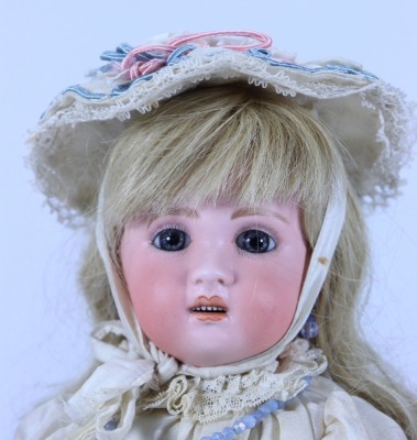 A rare Heubach for SFBJ 1907 bisque head doll, German, circa 1905, - 2