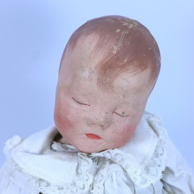 A rare Kathe Kruse ‘Traumerchen’ sand baby doll Vs, German circa 1925, - 3