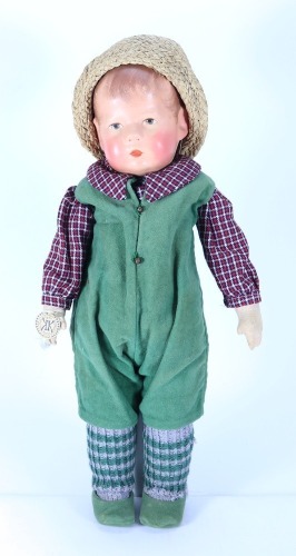 A Kathe Kruse cloth Doll I, German circa 1927,